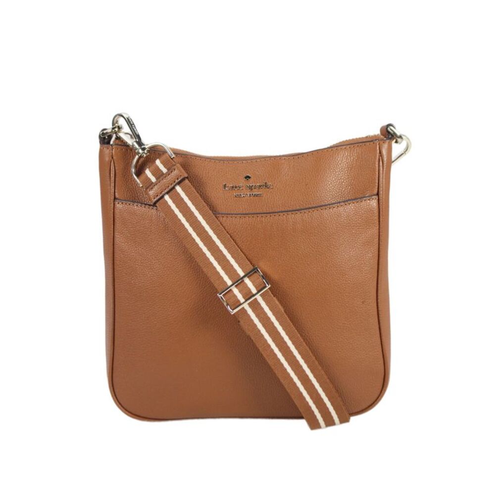 Kate Spade New York Womens Leather Shoulder Bag Brown